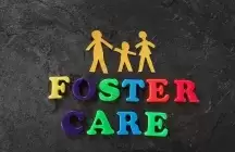 paper family with foster care letters
