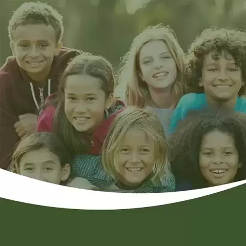 Group of foster children smiling