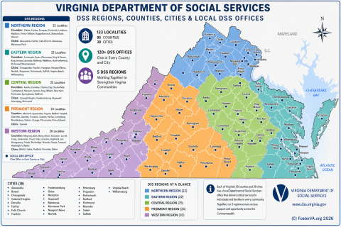 VDSS regional map with all counties marked