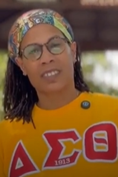 Nanette Jorge in a yellow T shirt 