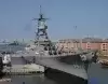 USS Wisconsin in Norfolk Harbour 